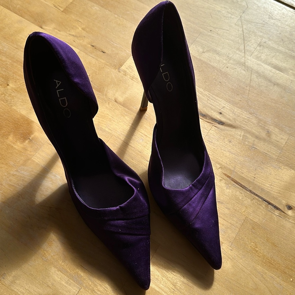 Aldo Deep Purple Pointed Toe Stiletto Heels